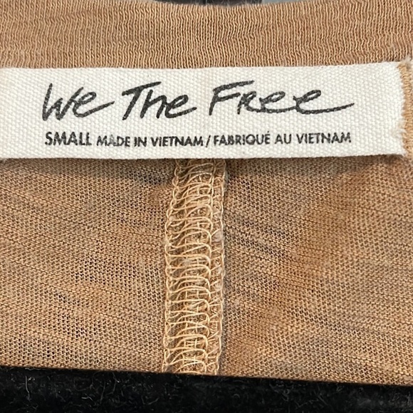 FREE PEOPLE WE THE FREE BATWING SLEEVE TEE TAN SIZE SMALL - Picture 4 of 10